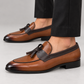 Two-Tone Leather Tassel Loafer
