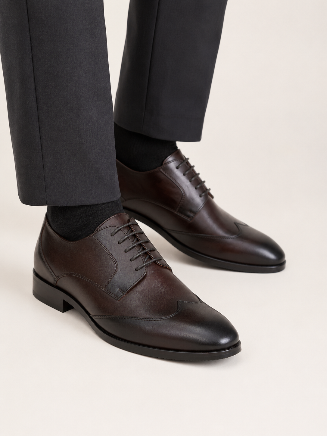 Dark Brown Derby Dress Shoes