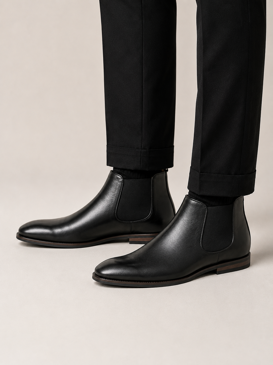 Black Chelsea Leather Shoe