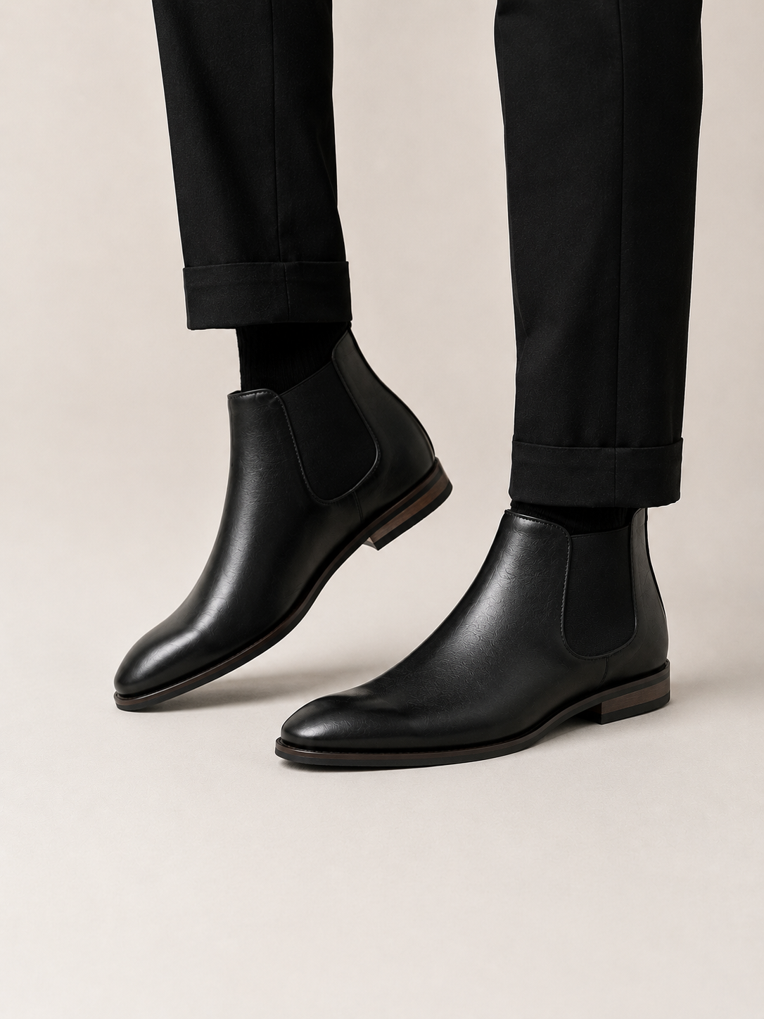 Black Chelsea Leather Shoe