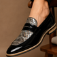 Midnight Reptile Penny Loafers
