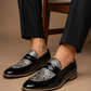 Midnight Reptile Penny Loafers