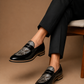 Midnight Reptile Penny Loafers