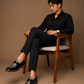 Midnight Reptile Penny Loafers