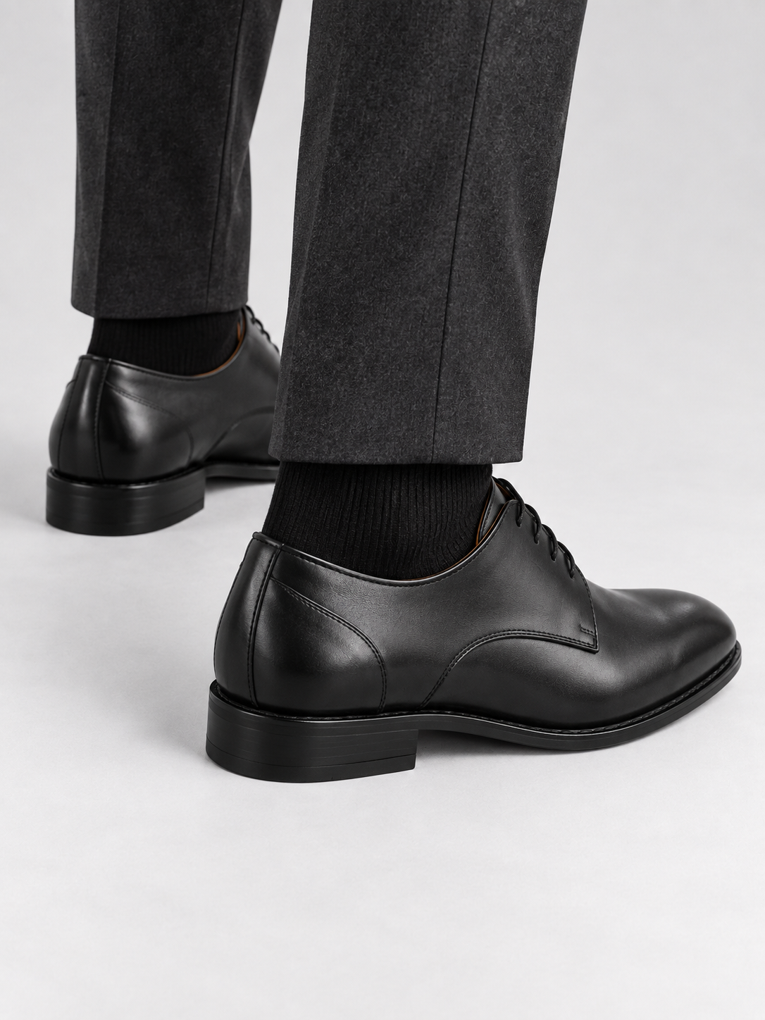 Derby Black Leather Shoes
