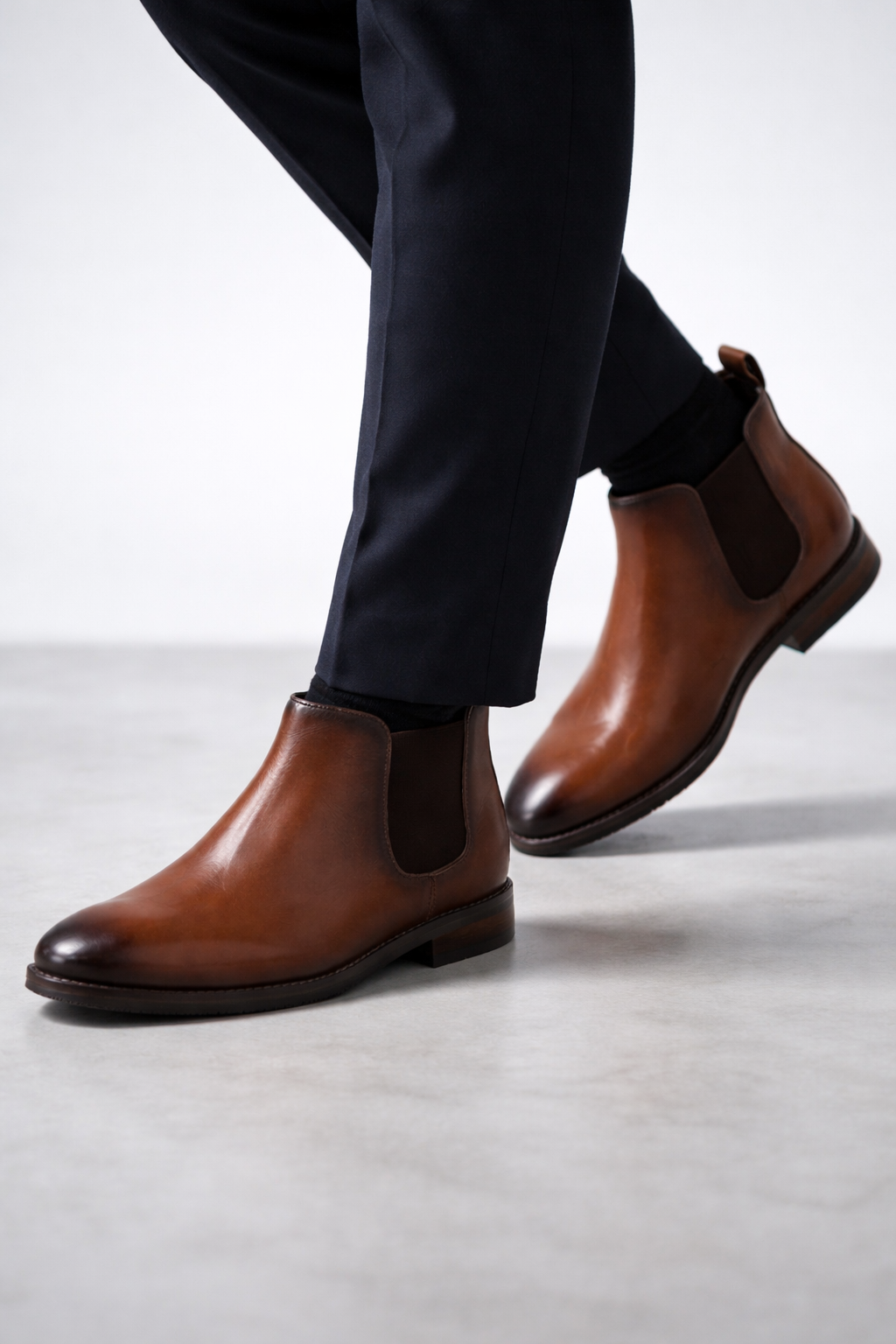 Brown Chelsea Leather Shoe