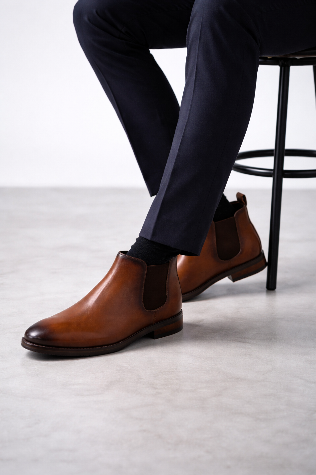 Brown Chelsea Leather Shoe