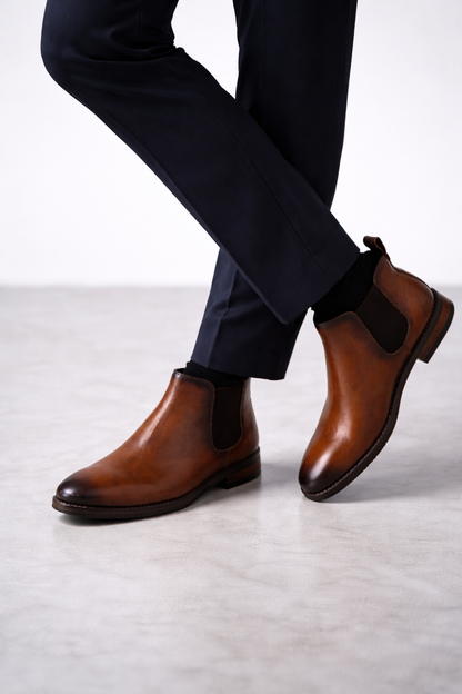 Brown Chelsea Leather Shoe