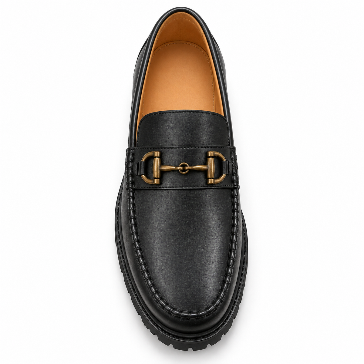 Penny black loafers with buckle