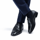 Slipon Tussle Black Leather Shoe
