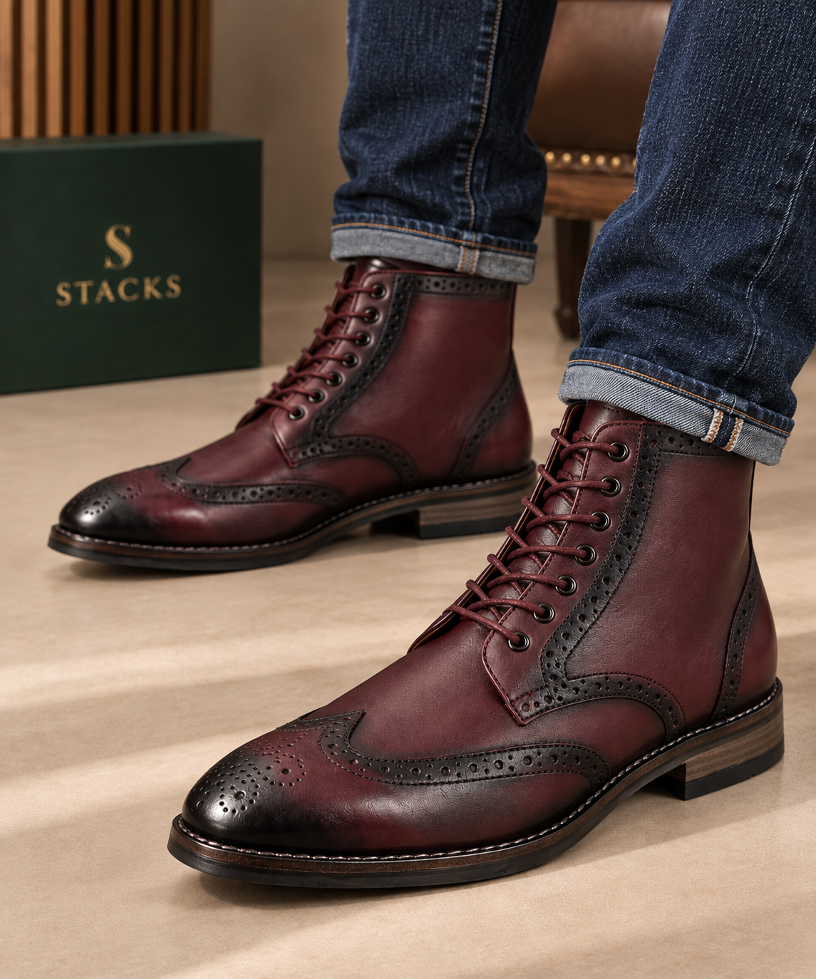 Richmond Burgundy Boots