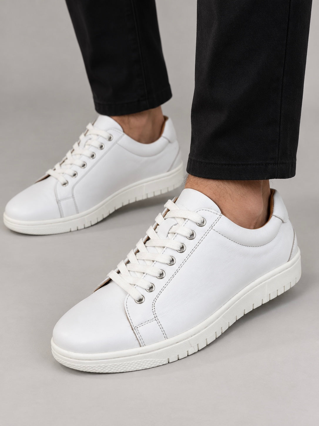 Lacer White Leather Sneaker