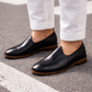 Black Plain Leather Jalsa