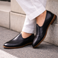 Black Plain Leather Jalsa