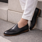 Black Plain Leather Jalsa