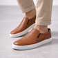 Brown White Leather Sneaker