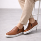 Brown White Leather Sneaker
