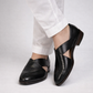Black Leather Peshawari Jutti