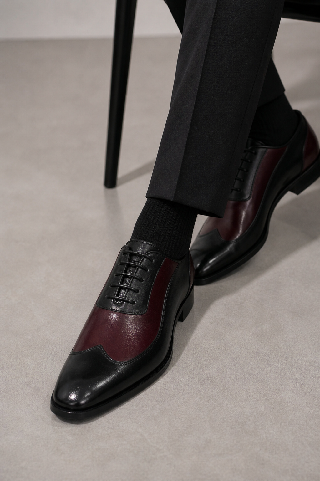 Lacer Five Eyelets Wine Black Shoe