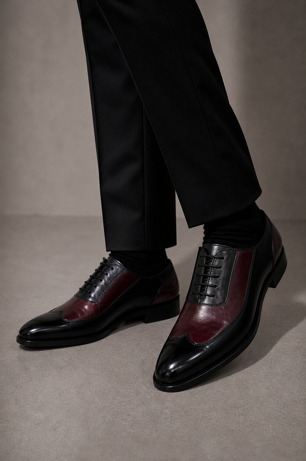 Lacer Five Eyelets Wine Black Shoe