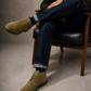 Khaki Desert sued leather Boots