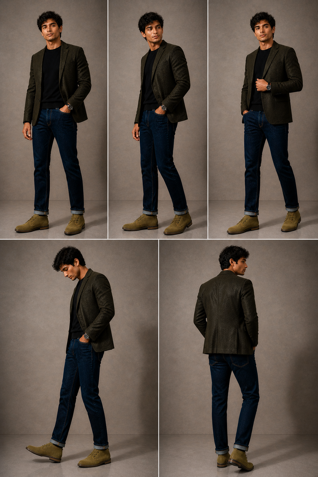 Khaki Desert sued leather Boots