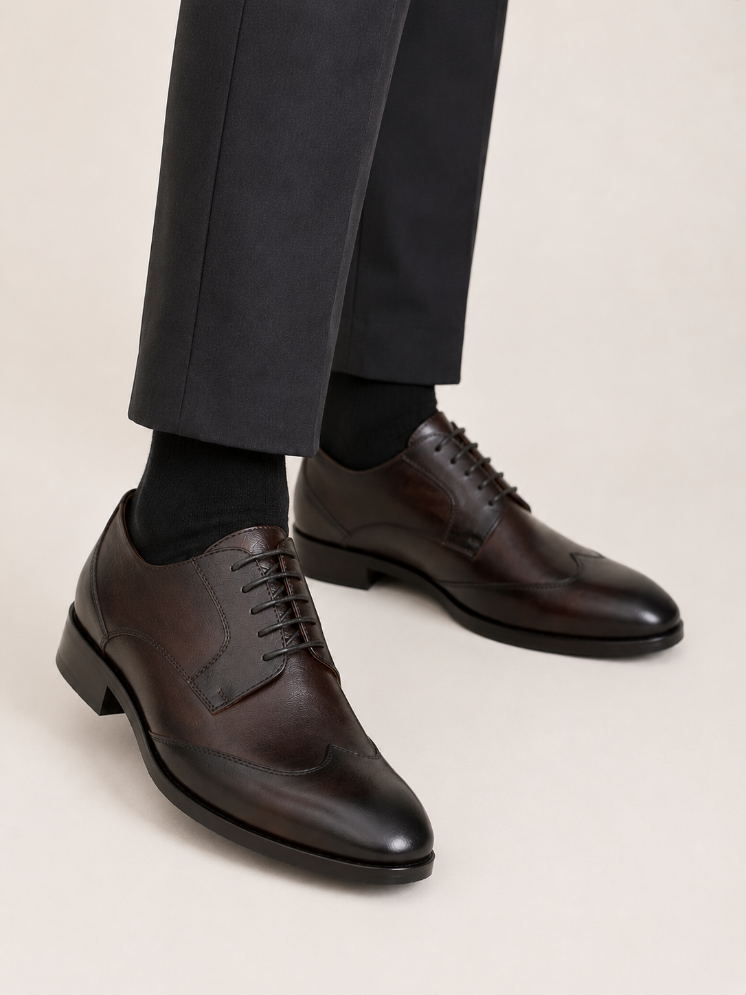 Dark Brown Derby Dress Shoes