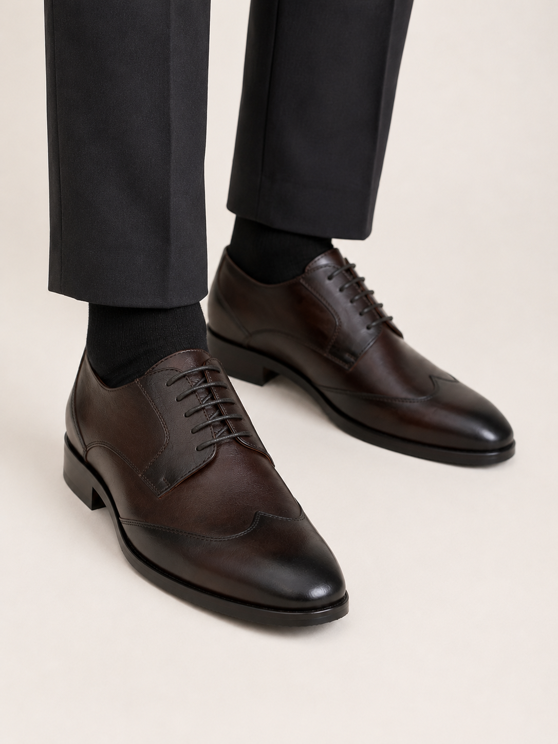 Dark Brown Derby Dress Shoes