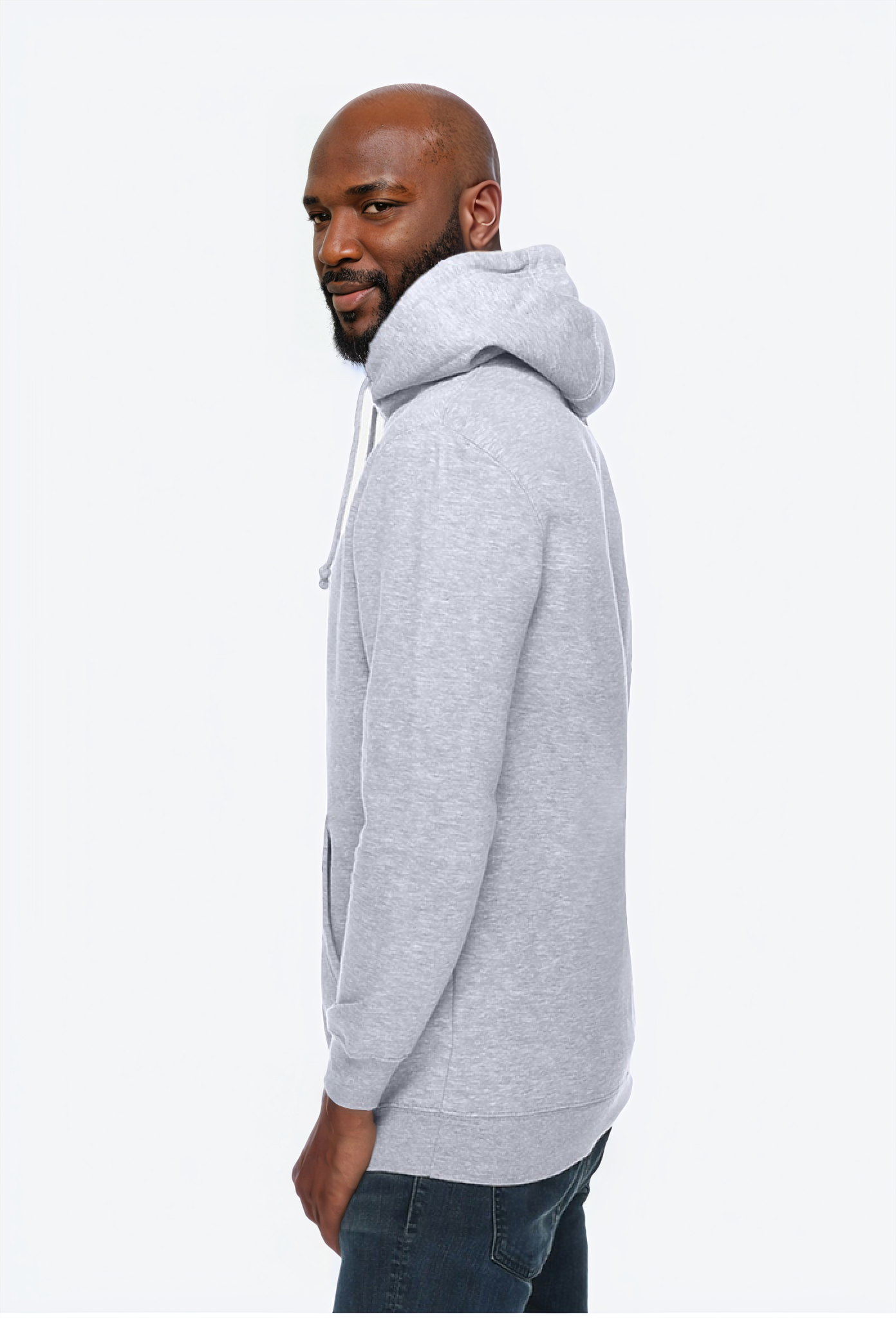 Grey Classic Stacks Hoodie Men