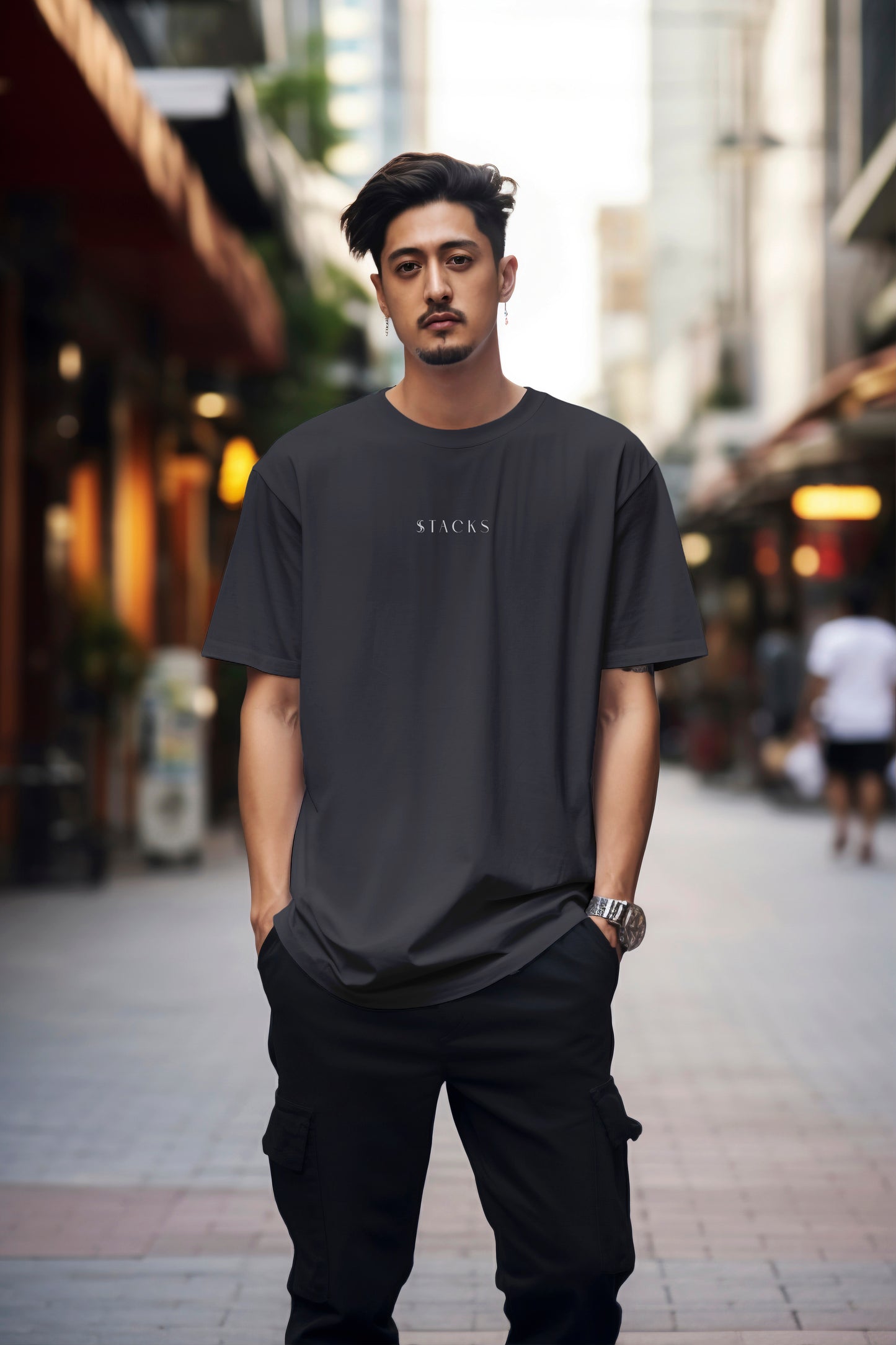 Charcoal Grey Oversized T-Shirts Men