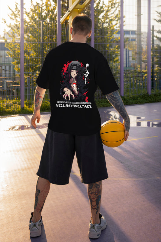 Itachi Black Oversized T-Shirts Men