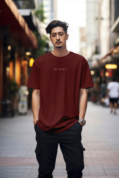 Wine Oversized T-Shirts Men